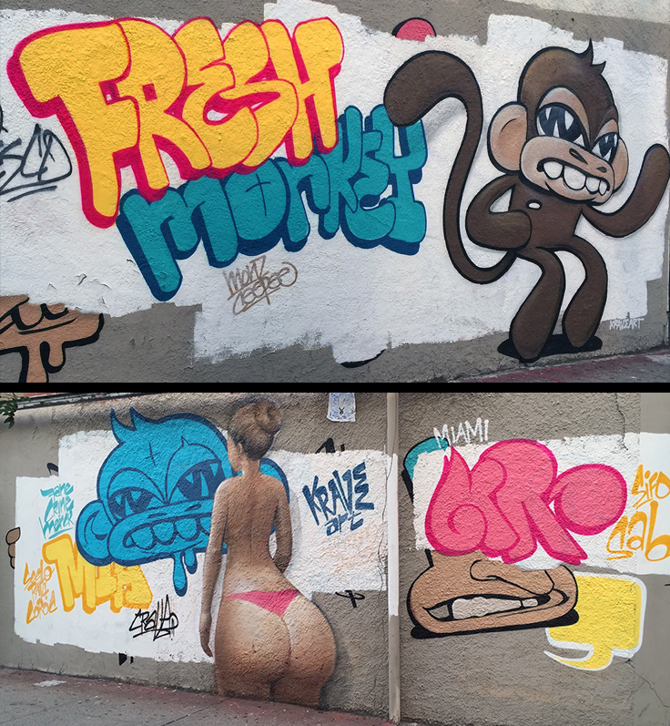 krave the fresh monkey aka el mono fresco painted on allan street in manhattan 
